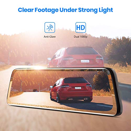 AUTO-VOX V5PRO 1080P 9.35'' OEM Rear View Mirror Camera, Full Laminated Ultrathin Touch Screen Mirror Dash Cam Front and Rear with No Glare, Super Night Vision Car Backup Camera Mirror - Image 2
