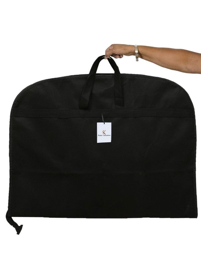 Kuber Industries Kuber Industries Coat Cover|Foldable Blazer Cover|Suit Cover With Zipper Closure|Cloth Organizer For Dust Proof Jacket|Pack of 3 (Black)  - Image 3