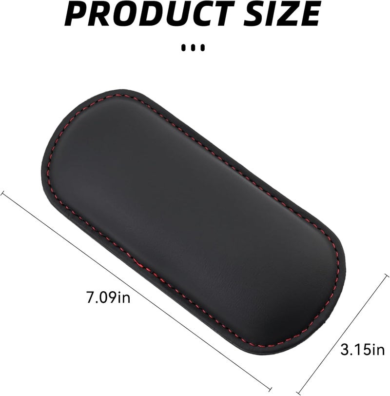 Alieemo Car Knee Cushion Pad, Leather Memory Foam Vehicle Door Armrest Pillow for Leg Elbow, Comfort Auto Interior Center Console Thigh Support Mat Accessories, Universal for Most Cars (Black/Red) - Image 2