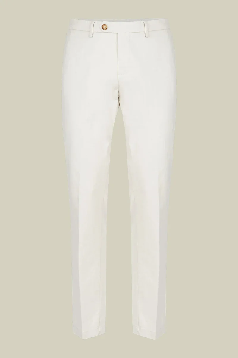 Men's classic twill chinos in a perfect fit - Ice