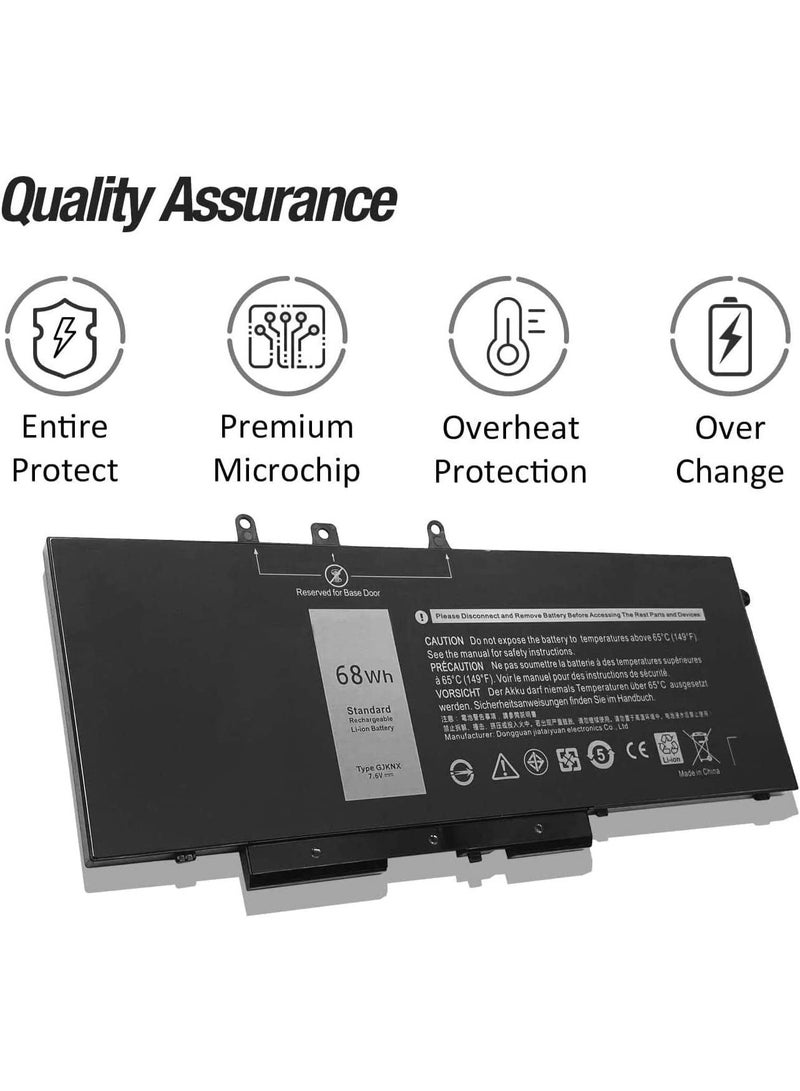 Terabyte REPLACEMENT 7.6V 68WH/8500mAh 93FTF Laptop battery compatible for Dell GJKNX 93FTF 3DDDG 0GD1JP GD1JP DY9NT 0DY9NT 5YHR4 Precision 15 3520 Mobile - Image 2