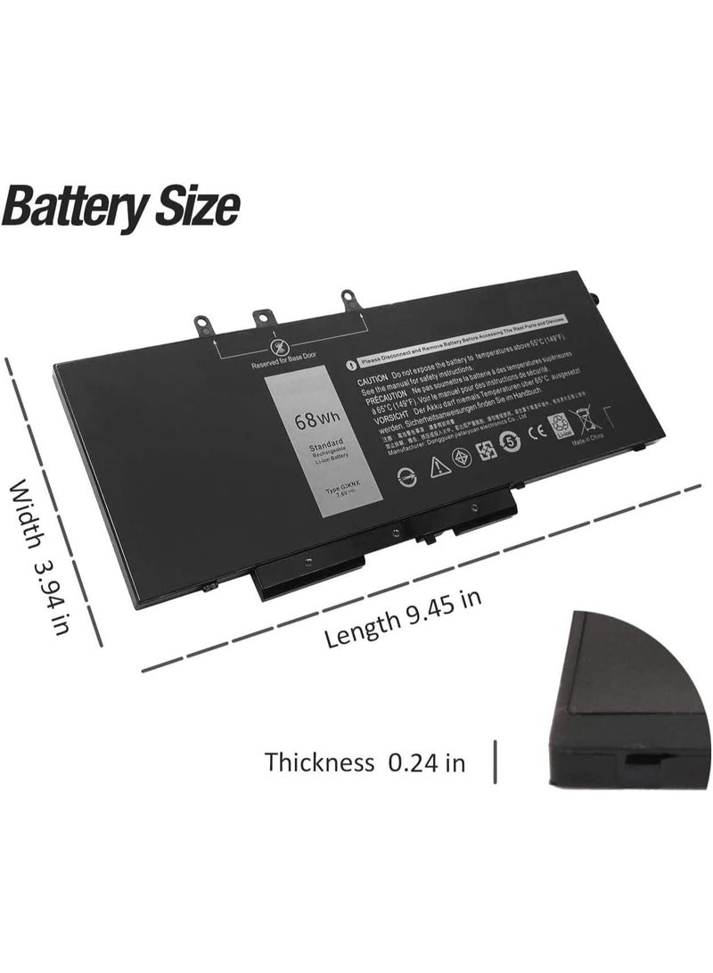 Terabyte REPLACEMENT 7.6V 68WH/8500mAh 93FTF Laptop battery compatible for Dell GJKNX 93FTF 3DDDG 0GD1JP GD1JP DY9NT 0DY9NT 5YHR4 Precision 15 3520 Mobile - Image 4
