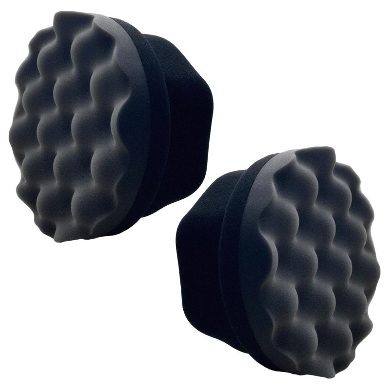 RXALASKA 2 Pcs Large Tire Shine Applicator Reusable Tire Dressing Applicator Wave Contoured Tire Sponge Pads for Car Detailing Cleaning 433 inch - Image 3