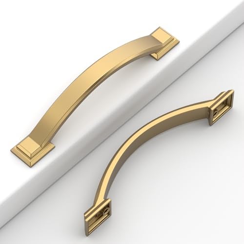 Coinkoly 10 Pack Champagne Bronze Cabinet Pulls 4102mm Hole CentersHardware for CabinetsKitchen Cabinet HandlesArch Cabinet Handles for Bathroom Dresser Drawer Handles - Image 1