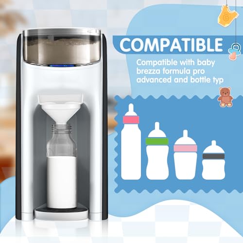 Remerry 4 Sets Replacement Funnel Compatible with Baby Brezza Formula Pro Advanced Replacement Parts Funnel and Cover Compatible with Baby Formula Dispenser, Clear, Easy to Use and Clean - Image 5