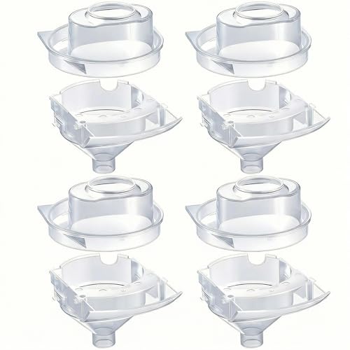 Remerry 4 Sets Replacement Funnel Compatible with Baby Brezza Formula Pro Advanced Replacement Parts Funnel and Cover Compatible with Baby Formula Dispenser, Clear, Easy to Use and Clean - Image 1