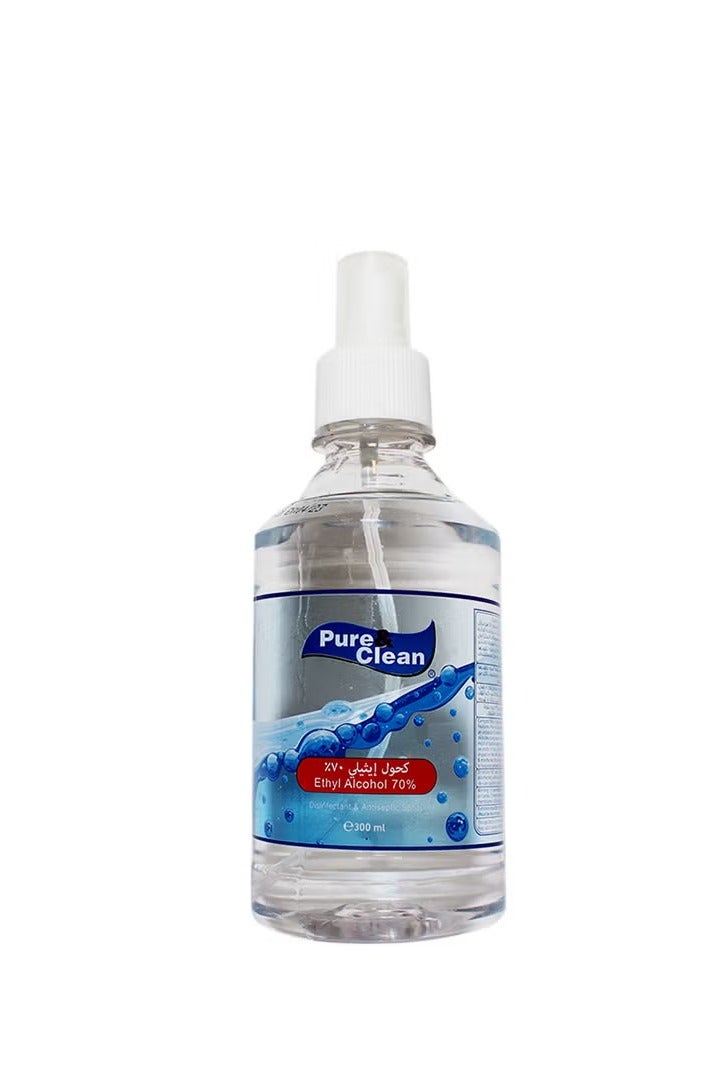 Pure & Clean Ethyl Alcohol 70% Disinfectant & Antiseptic Spray 300ml 