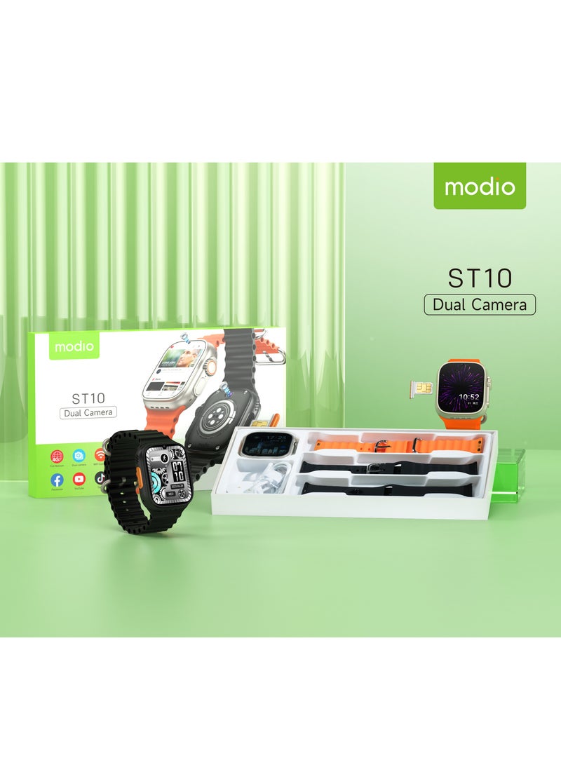 modio ST10 Dual Camera with 3 Pairs Strap Smartwatch - Image 2