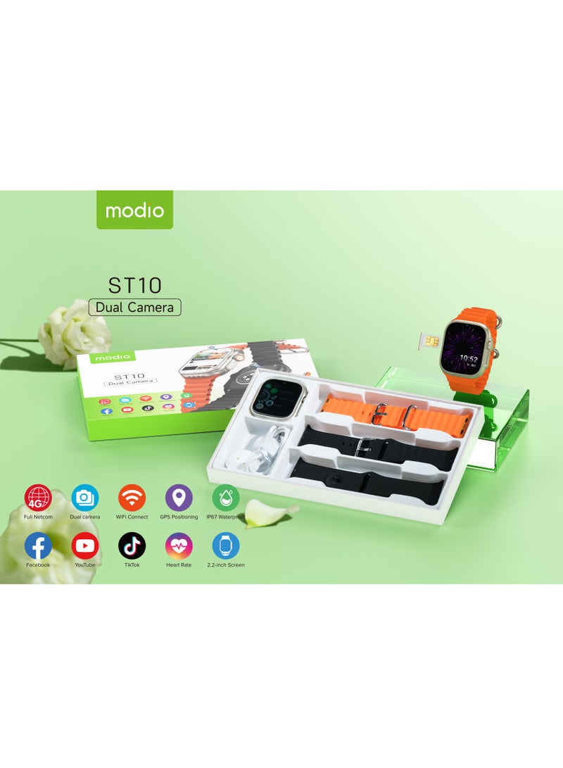 modio ST10 Dual Camera with 3 Pairs Strap Smartwatch - Image 3