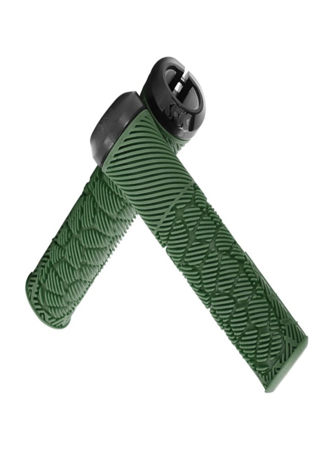 ENLEE Bike Handlebar Grips Single Lock Non-Slip Fits 22.2mm Handle for Mountain/Commuter/Folding Bikes Green - Image 5