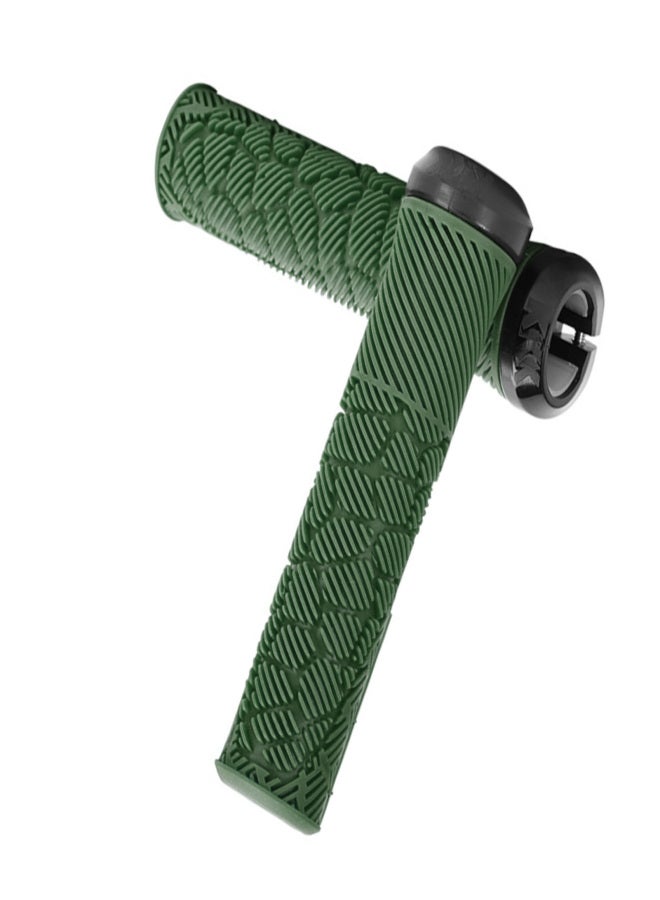 ENLEE Bike Handlebar Grips Single Lock Non-Slip Fits 22.2mm Handle for Mountain/Commuter/Folding Bikes Green - Image 4