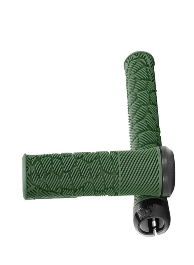 ENLEE Bike Handlebar Grips Single Lock Non-Slip Fits 22.2mm Handle for Mountain/Commuter/Folding Bikes Green - Image 3