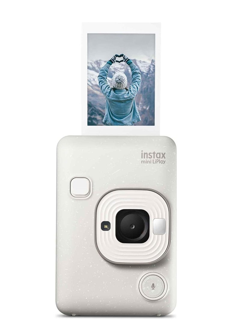 Instax Fujifilm INSTAX Mini LIPLAY Hybrid Instant Camera Misty White  - Image 1