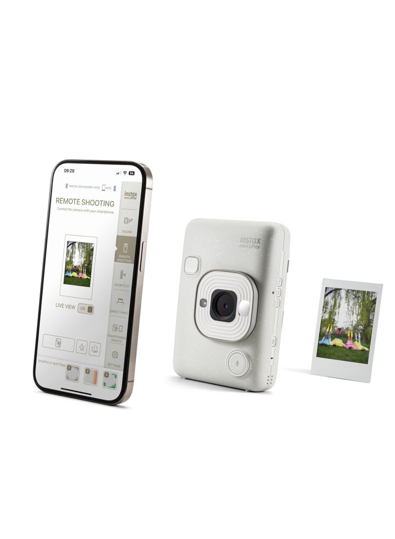 Instax Fujifilm INSTAX Mini LIPLAY Hybrid Instant Camera Misty White  - Image 4