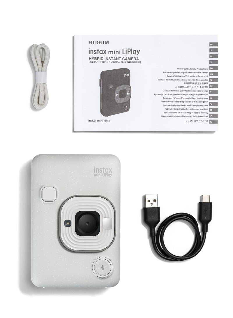 Instax Fujifilm INSTAX Mini LIPLAY Hybrid Instant Camera Misty White  - Image 5