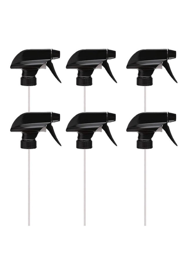 ericotry 6Pcs Black Mist Spray Nozzles Trigger Sprayer Replacement Plastic Sprayer Heads Tops Fit For 28/410 Bottle 8Oz/16Oz Glass Or Plastic Bottle Replacement  - Image 1
