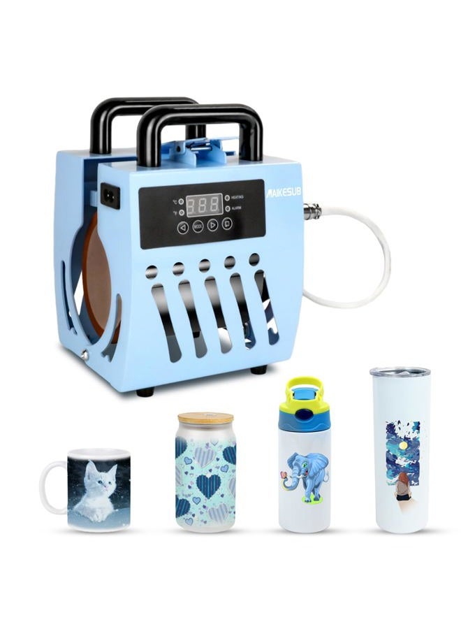 MAIKESUB Mug Press Upgrade Mug Heat Press Machine for 10oz-15oz Coffee Mugs 16oz Skinny Straight Cups, Handheld Lightweight Mug Press Sublimation Machine Cup Heat Press Mini Tumbler Press - Image 1