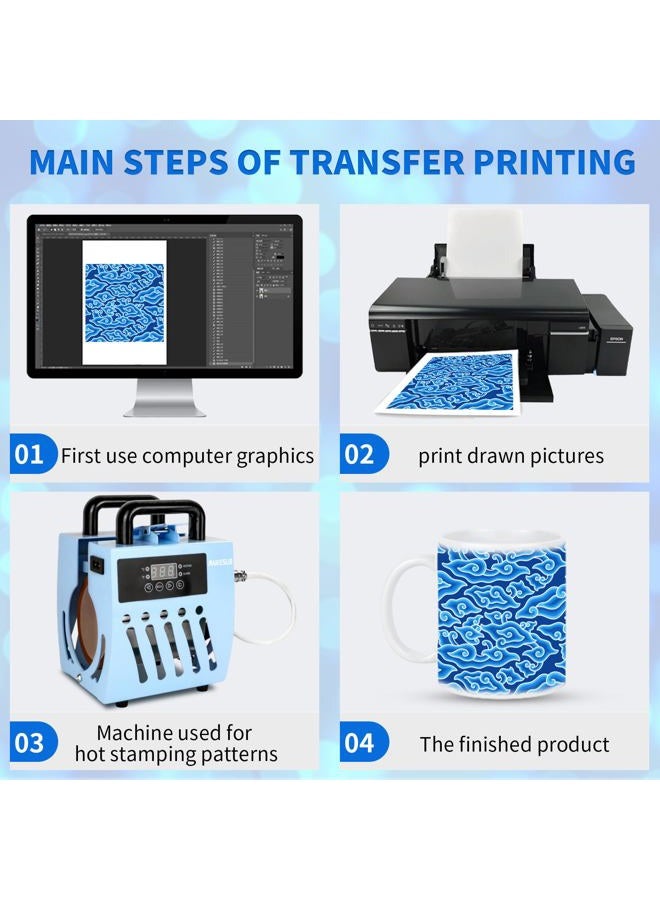 MAIKESUB Mug Press Upgrade Mug Heat Press Machine for 10oz-15oz Coffee Mugs 16oz Skinny Straight Cups, Handheld Lightweight Mug Press Sublimation Machine Cup Heat Press Mini Tumbler Press - Image 5