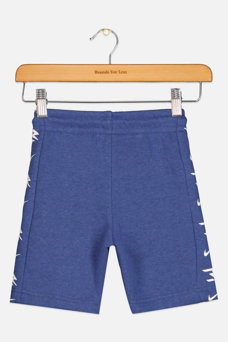 Nike شورت تدريب رياضي للأطفال من نايك 3 براند بواسطة راسل ويلسون، للأولاد، بشعار العلامة التجارية، أزرق - Image 2