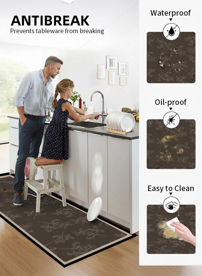 AiQi Waterproof Anti-Slip Kitchen Floor Mat Set of 2 (50×80cm + 50×150cm) | Soft Anti-Fatigue Comfort Rugs for Kitchen, Bedroom & Entrance - Image 3