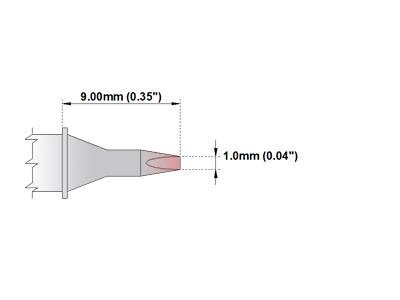 Thermaltronics PM75CH178 Chisel 30deg 1.0mm (0.04in) interchangeable for Metcal SFP-CH10 - Image 2