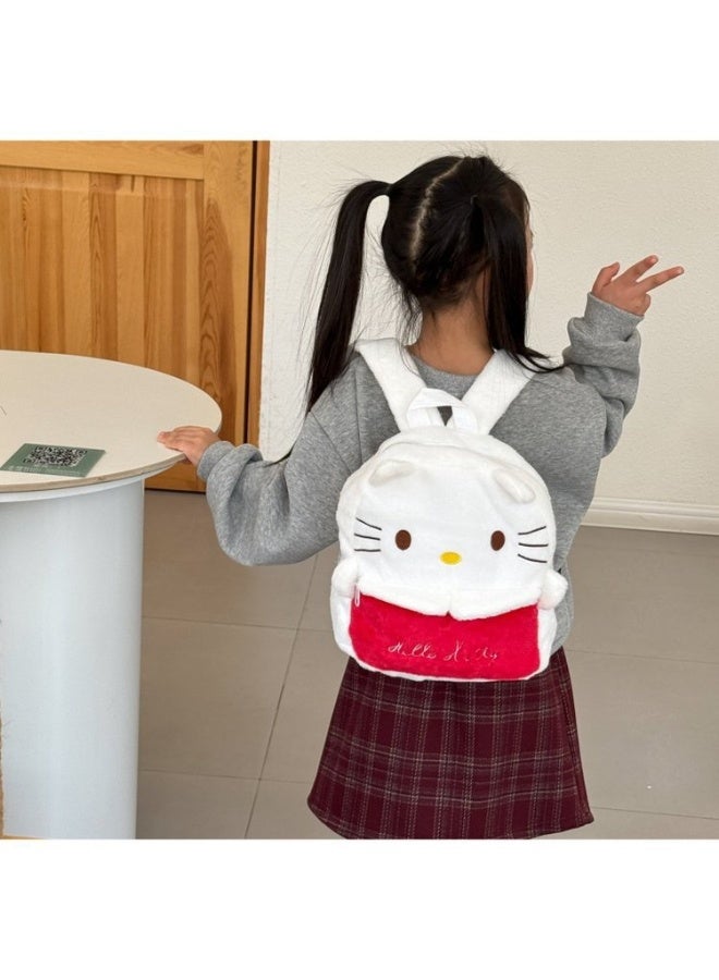 Sanrio HelloKitty Plush Backpack, Mini Cartoon Double Strap Shoulder Bag, Soft Fluffy Casual Backpack for Women, Best Gifts for Her - Image 3