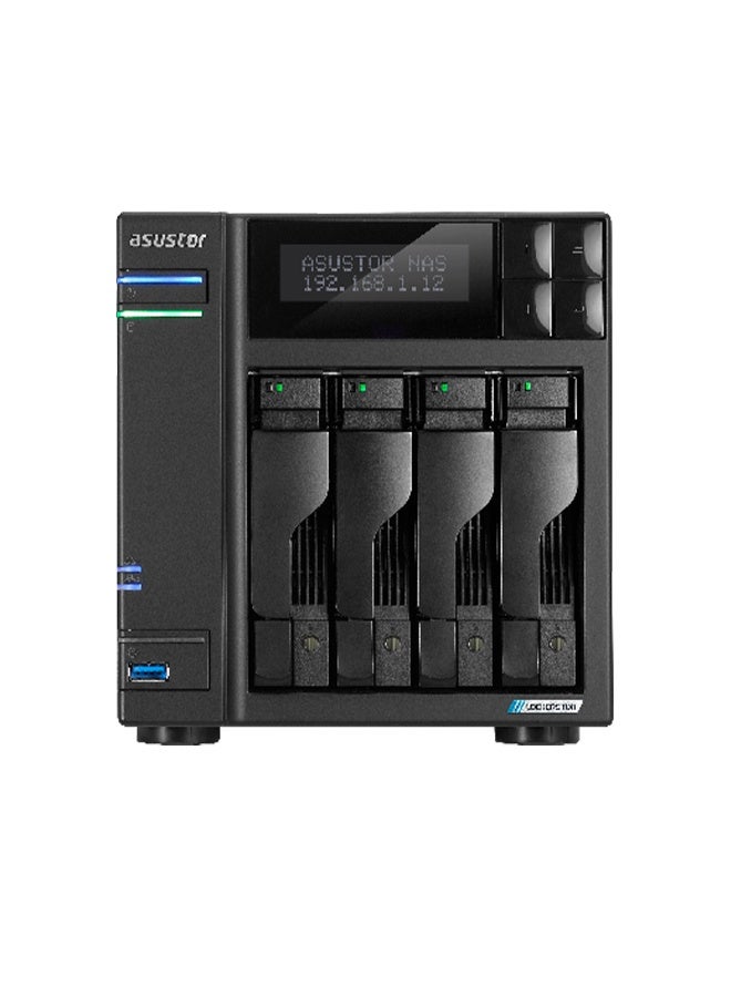 Asustor Lockerstor 4 Gen2 - AS6704T | 4-Bay NAS, Quad-Core 2.0GHz Processor, 4 M.2 NVMe Slots (PCIe 3.0), Dual 2.5GbE, Expandable to 10GbE, 4GB DDR4 RAM, (No Drive) - Image 1