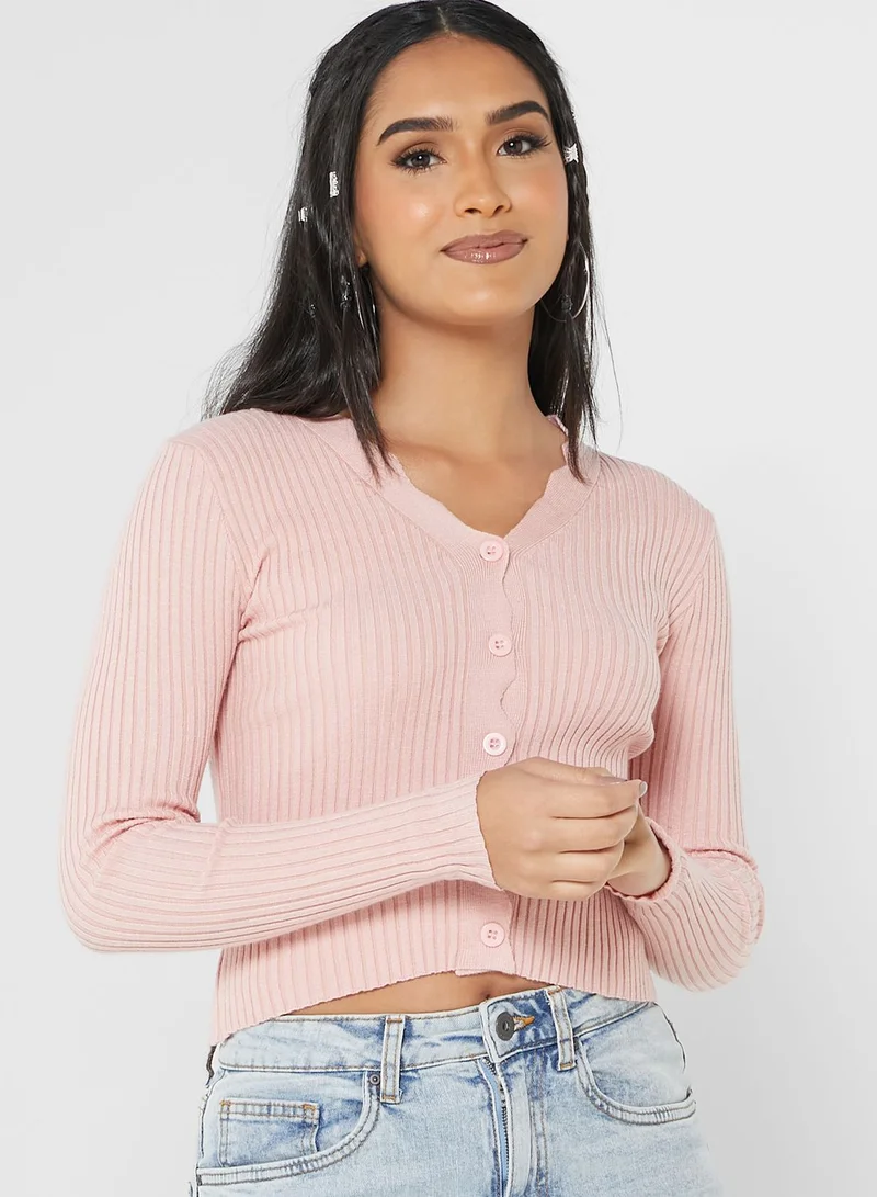Ginger Ribbed Cardigan
