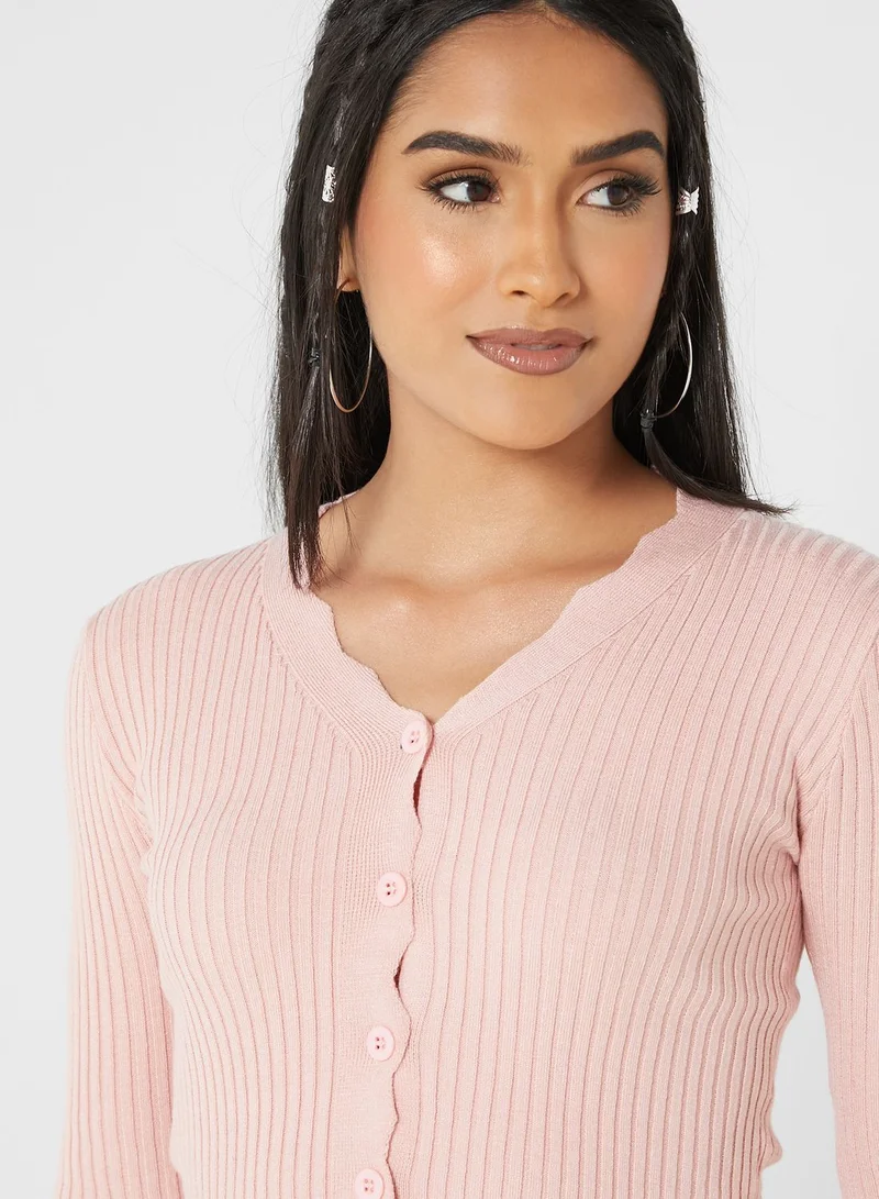 Ginger Ribbed Cardigan