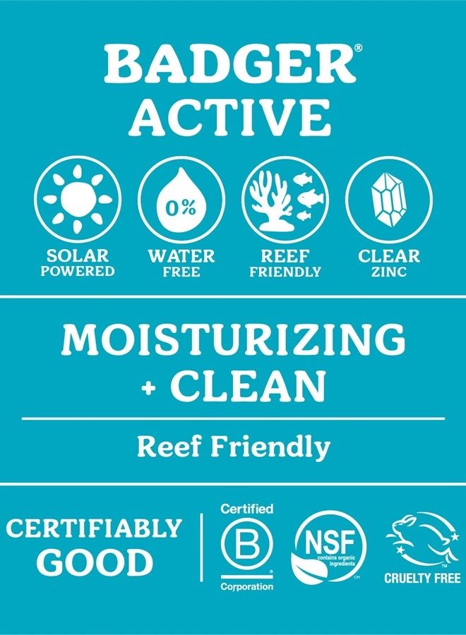 Badger Face Sunscreen Stick SPF 35 with Mineral Zinc Oxide, Travel Size Sunscreen, 97% Organic Ingredients, Reef Friendly SPF Stick Sunscreen for Face, Unscented, 0.65 oz - Image 3