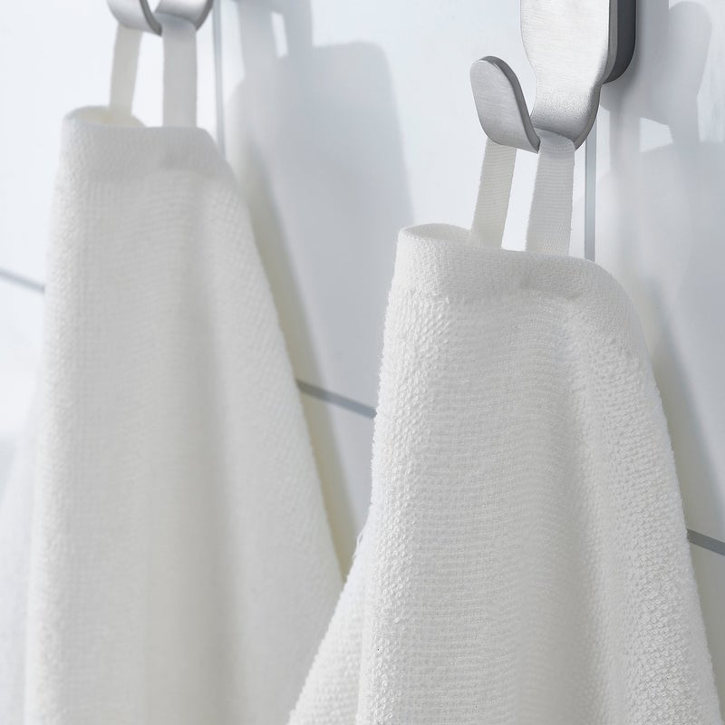 Baitique Lightweight Cotton Bath Towel, Quick-Dry Terry, White, 55x120 cm - Image 4