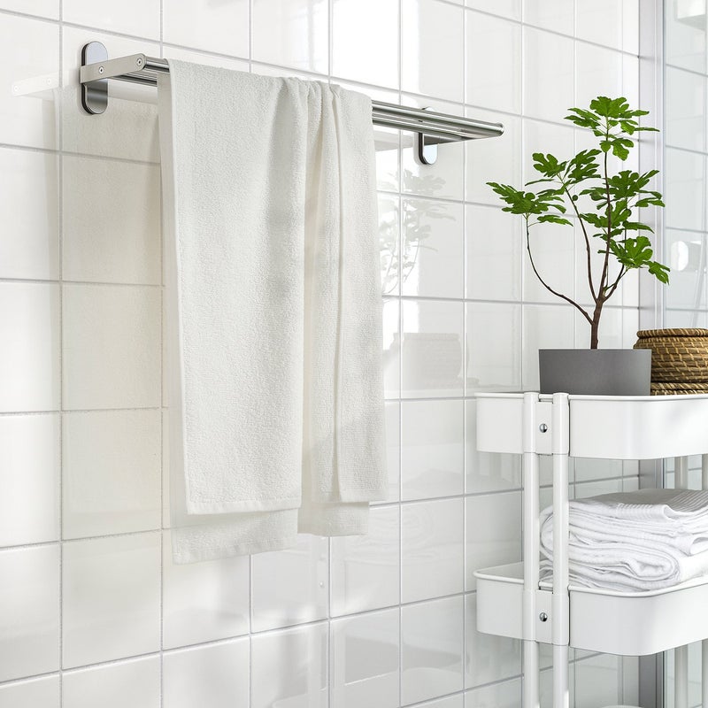 Baitique Lightweight Cotton Bath Towel, Quick-Dry Terry, White, 55x120 cm - Image 3