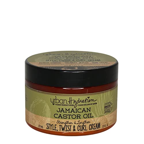 Urban Hydration Jamaican Castor Oil Curl Styling Cream  Sulfate Paraben and Dye Free Moisturizes Thickens Prevents Breakage and Lengthens For Strong Hair All Hair Types 84 Ounces