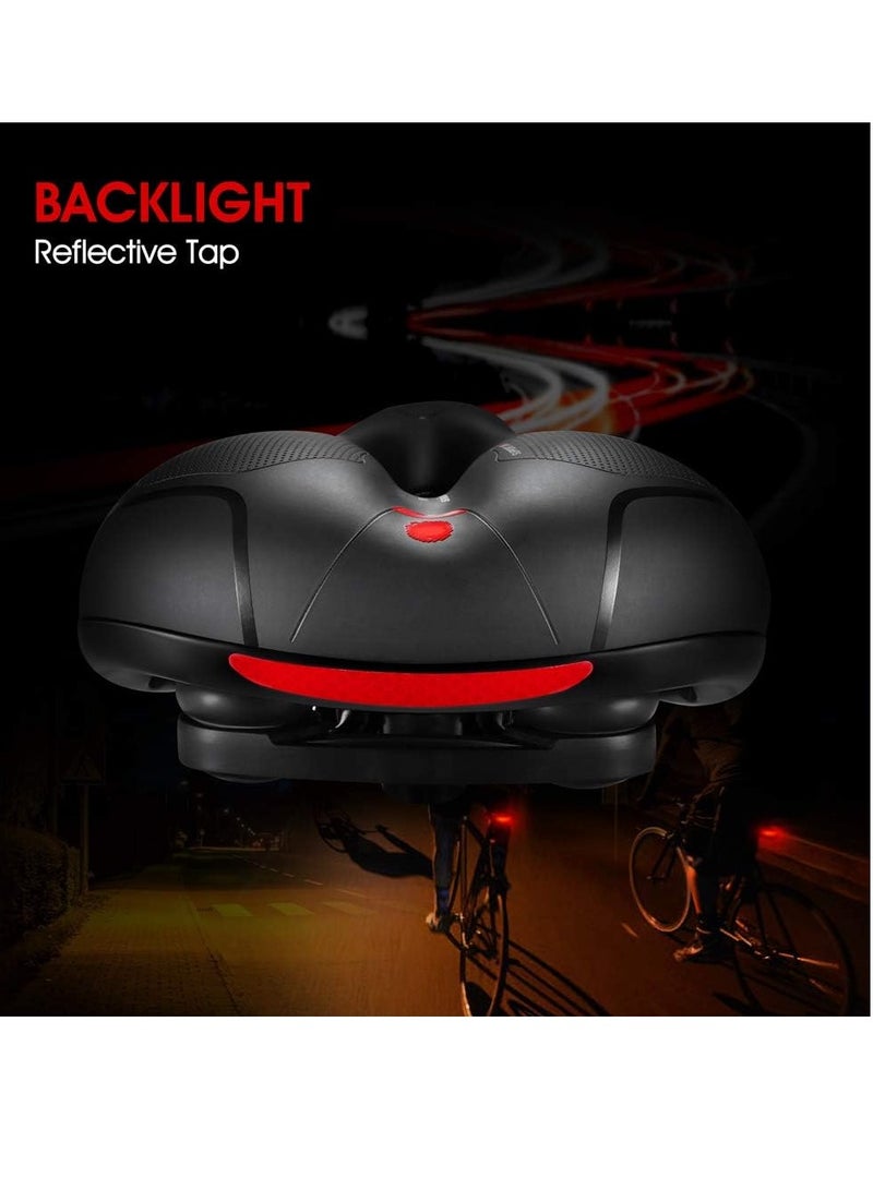 وسادة مقعد مريحة للرجال والنساء مع كرة مزدوجة لامتصاص الصدمات من إسفنج الذاكرة المقاوم للماء، سرج دراجة عريض مناسب للدراجات الهوائية - Image 2