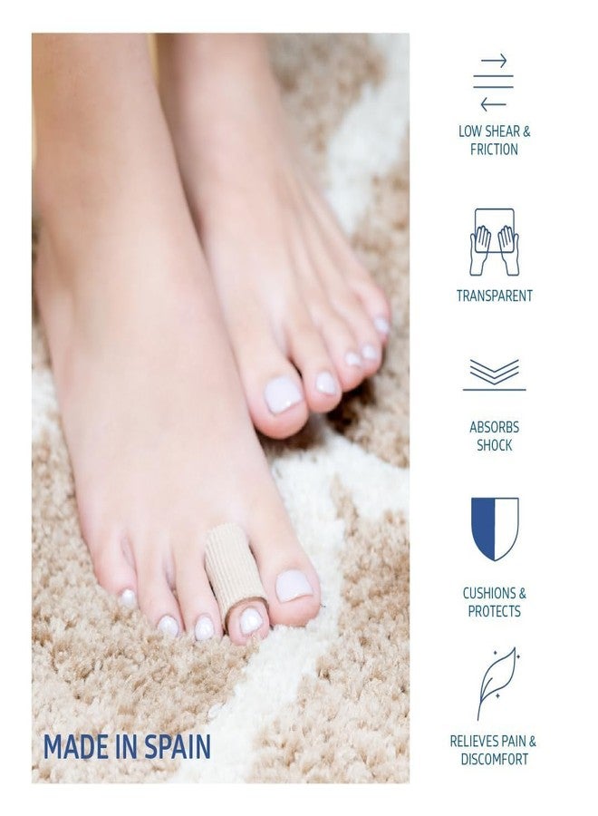 DERAMED New Gel Tube Toe Protector Ribbed Elastic Soft Gel Interior Pain Relief Corns and Abrasions Protection Moisturizing Gel Adjustable Length, Size -Large - Image 5