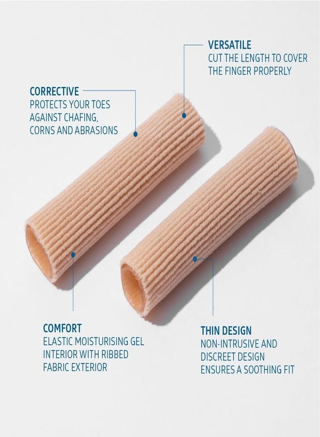 DERAMED New Gel Tube Toe Protector Ribbed Elastic Soft Gel Interior Pain Relief Corns and Abrasions Protection Moisturizing Gel Adjustable Length, Size -Large - Image 2