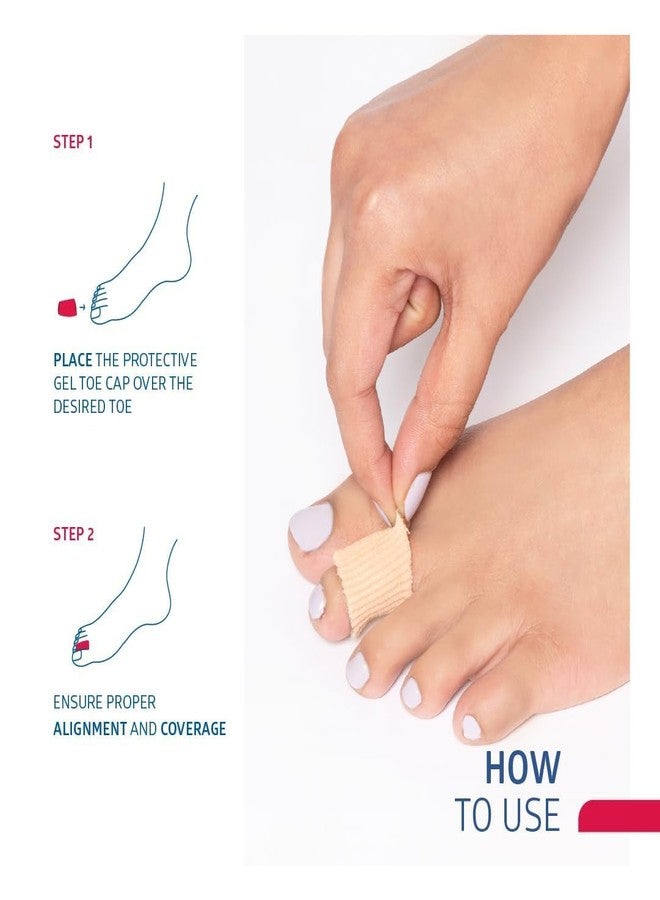 DERAMED New Gel Tube Toe Protector Ribbed Elastic Soft Gel Interior Pain Relief Corns and Abrasions Protection Moisturizing Gel Adjustable Length, Size -Large - Image 4
