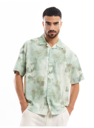 Seafoam Green Crocodile Textured Cuban Mens Shirt - pzsku/ZE89EE28E1E9AA1EC857CZ/45/_/1727075960/156eef4b-94bb-49d4-9d80-7638c35c16ba