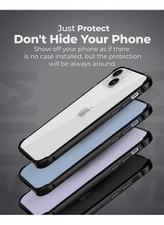 Raegr RAEGR iPhone 14 / iPhone 13/13 Pro Case | Anodized Aluminum Bumper | Mag-Safe Compatible| Edge Armor Protective Minimal Case Designed for iPhone 14/13 / 13 Pro (6.1 -Inch) 2022 - Black RG10425  - Image 4