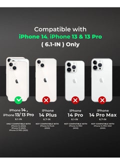 Raegr RAEGR iPhone 14 / iPhone 13/13 Pro Case | Anodized Aluminum Bumper | Mag-Safe Compatible| Edge Armor Protective Minimal Case Designed for iPhone 14/13 / 13 Pro (6.1 -Inch) 2022 - Black RG10425  - Image 2