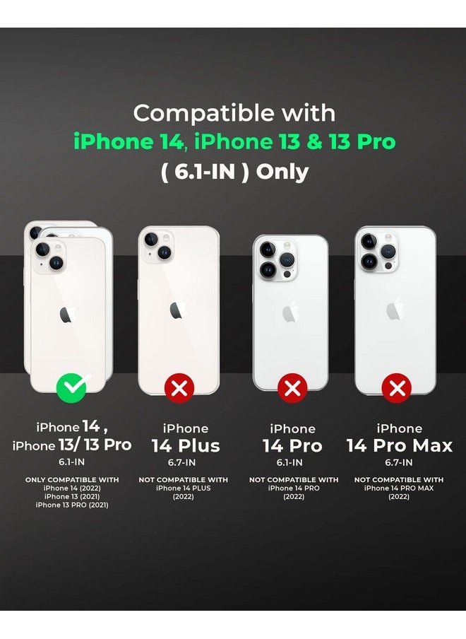 Raegr - RAEGR iPhone 14 / iPhone 13/13 Pro Case | Anodized Aluminum Bumper | Mag-Safe Compatible| Edge Armor Protective Minimal Case Designed for iPhone 14/13 / 13 Pro (6.1 -Inch) 2022 - Black RG10425 - Image 1