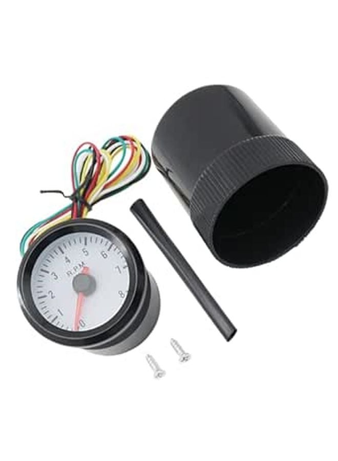 Blue Light Black Ring 52mm 2 Inch Tachometer Speedometer Gauge 0 8000 RPM for 1 8 Cylinder Engines - Image 1