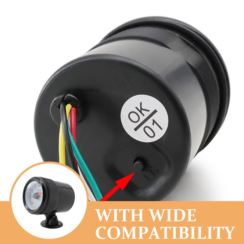 Blue Light Black Ring 52mm 2 Inch Tachometer Speedometer Gauge 0 8000 RPM for 1 8 Cylinder Engines - Image 4
