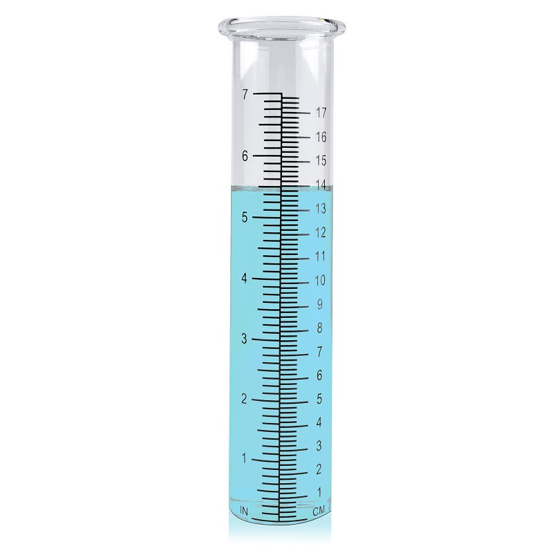 TBWHL TBWHL 7 Capacity Rain Gauge Replacement Tube Glass 827 Inches x 2 Inches Rain Gauge for Yard Garden Outdoor 1Pcs 
