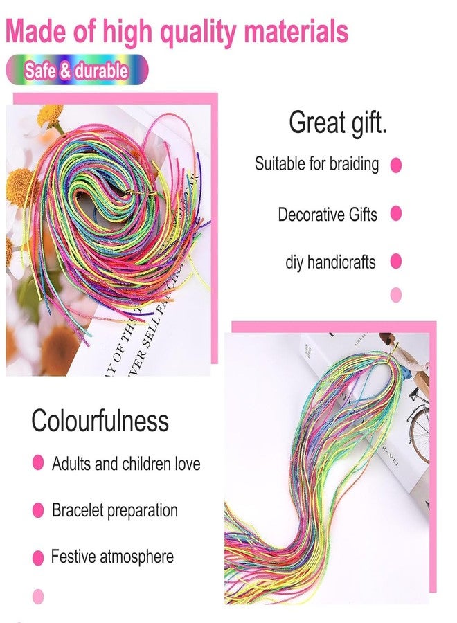 DORMITORRY Bright Hair Braiding Thread, Synthetic Hair Extensions for Festival, Party & Daily Styling, Soft, Lightweight, Durable & Fashionable Hair Accessories for Girls & Women, 18 Pcs - Multicolor - Image 2