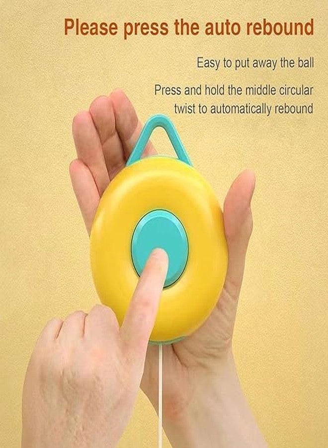 Ncry مجموعة تدريب تنس الطاولة المعلقة الداخلية المحمولة من إنكراي - كرة بينج بونج للأطفال، مضربان و3 كرات تدريب مع ارتفاع قابل للتعديل - ألعاب تدريب ذاتي (أصفر) - Image 5