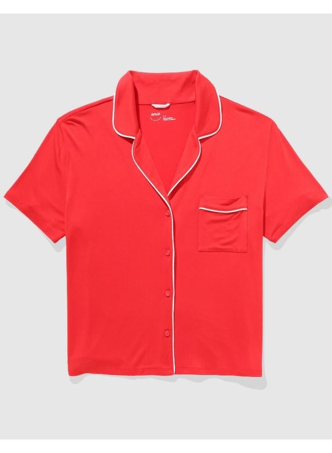 Aerie Aerie Real Soft® Short Sleeve Pajama Shirt  - Image 3