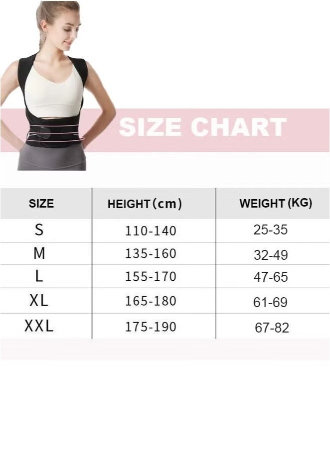 JOGAMS Adjustable Back Shape Corrector Shoulder Clavicle Brace Belt for Men Women - Image 2