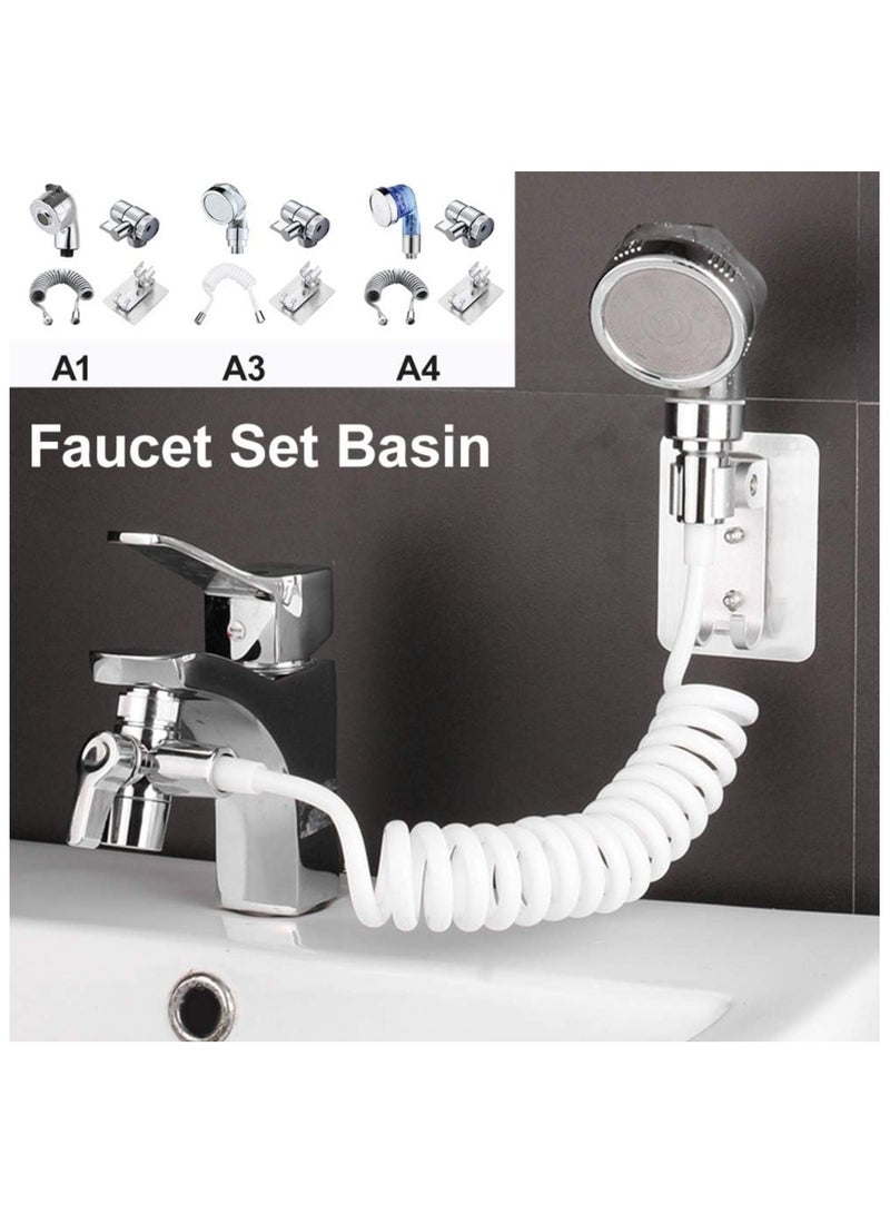 EKDJKK مجموعة رأس دش صنبور البخاخ، حوض دش محمول مع خرطوم الارتداد لحوض الحمام وغسل الشعر وتنظيف غرفة المرافق ودش الحيوانات الأليفة - Image 2