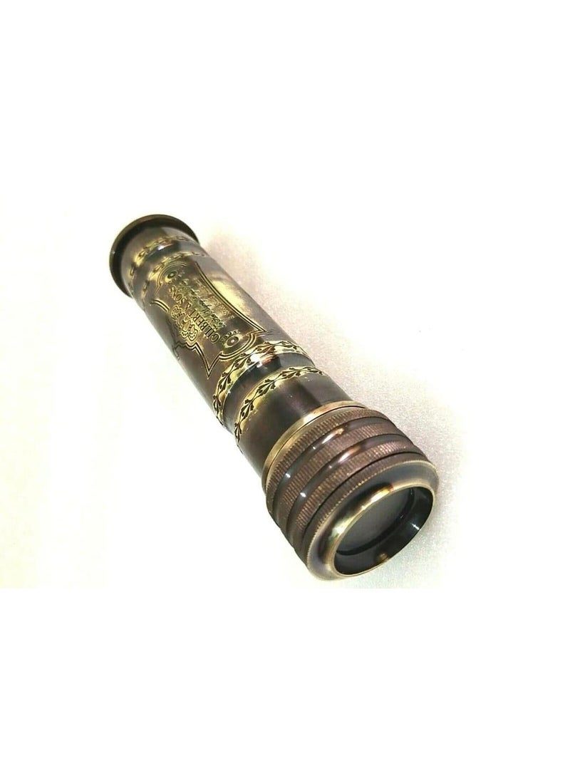 Generic Telescope Antique Gilbert and Sons with Leather Case Telescope for Hiking Nautical Collectible Tool Showpiece Vintage Brass Solid Telescope Gift Item by Antique Brass Item  - Image 2